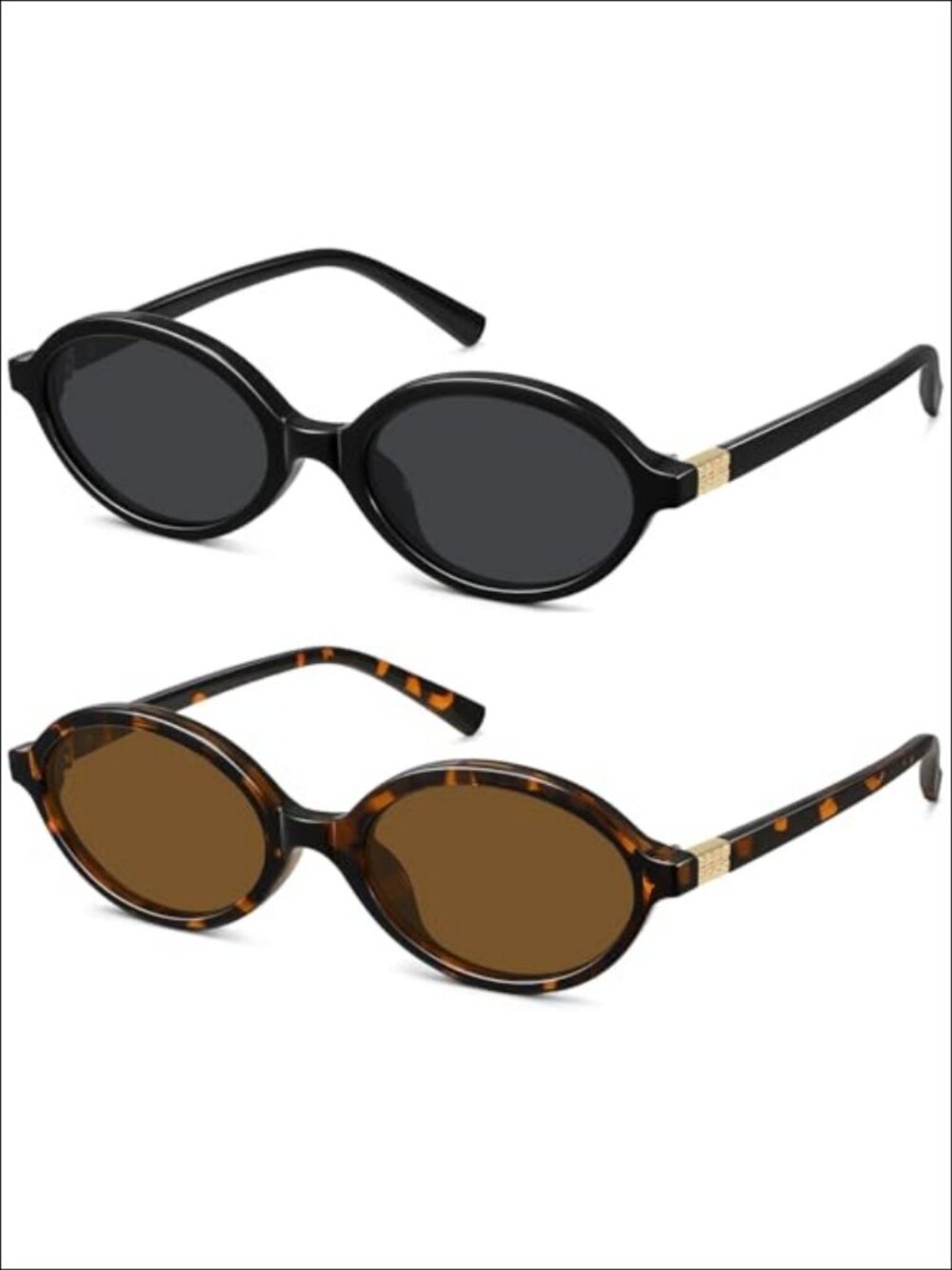 Retro Oval Acetate Sunglasses UV400 Gradient Lens Vintage 90s Y2K